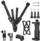 ShipeeKin Helmet Chin Strap Mount Assembly Kit with Extension Arms compatible with Mobile Phones & Action Cams such as all GoPro Hero Series, Insta360, SJCAM, EK7000, Xiaomi Yi 4K etc
