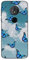 KARTXITAI Hülle Kompatibel mit Motorola Moto G6 Play, Stoßfeste Schutzhülle mit Weiche Silikon Bumper Case Handyhülle Anti-Kratzt Transparent Rückseite - Blauer Schmetterling