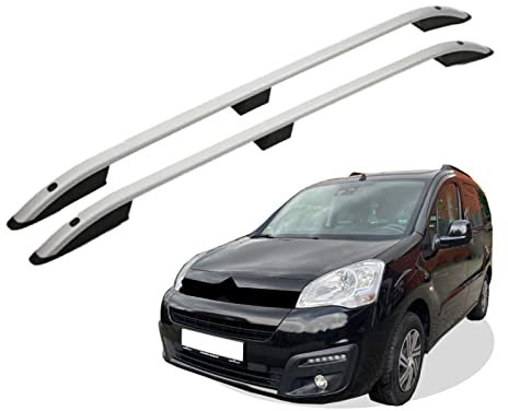 RC Royal Class Dachreling aus Aluminium eloxiert passend für Citroen Berlingo 3 L2 lang (LWB) Baujahr ab 2018 passgenau in Silber mit Allgemeiner Betriebserlaubnis (ABE)