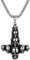 JewelryWe Schmuck Retro Halskette Herren Punk Totenkopf Schädel Kreuz Edelstahl Anhänger mit Kette Geschenk für Männer Silber