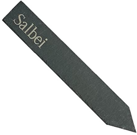Pflanzenschild Salbei Ein Kräuterstecker aus Schiefer, ca. 19 cm, graviert. Pflanzschild, Gartenstecker, Kräuterschild.