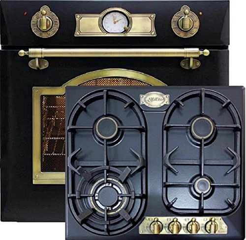 Kaiser Set de Cuisson EG 6345 Em+KG 6325 Em, Four à Gaz à Encastrer 67L + Cuisinière à Gaz Rétro à Encastrer, 60cm