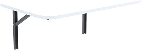 AKKE Klapptisch Wandklapptisch Esstisch - Klappbar Faltbar Platzsparend - Abgerundete Ecken - 100cm x 50cm - Weiß