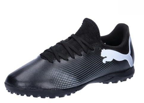 PUMA Future 7 Play TT JR, Soccer Shoe, Black White, 30 EU