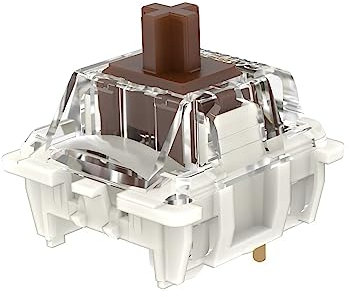 kutethy Gateron 5pin G Brown Pro 3.0 Switches Pre-lubed 3pin RGB SMD Tactile for Gaming Mechanische Keyboard (72 Stück, Pro Brown 3.0)