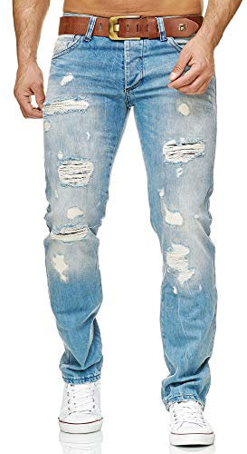 Redbridge by Cipo & Baxx RB-171 Jeans Distressed Style Helle Waschung Herren Hose W32 L30 Hellblau
