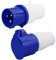 16A 240V Site Trailing Plug & Socket 230V 16A 3 Pin PCE 240 Volt Blue Hook Up, Weather Proof Industrial Socket, Industrial 16A Plug & Sockets 1 Set (Blue)