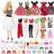53 Pcs Doll Clothing and Accessories Compatible with Doll, Include 4 Fashion Dresses, 4 Top Pants, 20 Shoes Accessories for 11.5 inch Dolls