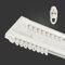 Deckenschiene Metall Vorhangschiene, Raumteiler Doppelte Gardinenschiene, Aluminium-Schienenvorhangsystem, Mit Rolle, Endabdeckungen, Verbindungsstück, Deckenbefestigungsschrauben (Color : White, Si