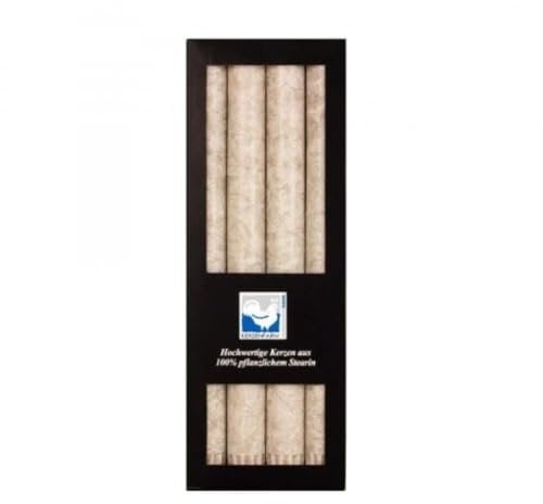 Kerzenfarm Hahn Stearin Stabkerze Set, taupe, 4Stk. (1)