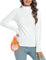 Aottori White Thermal Tops Womens Turtle Neck Long Sleeve Base Layer Top Ladies Winter Warm Soft Underwear Shirt Polo Neck Jumpers Slim Fit Pullover White M