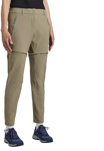 Jack Wolfskin Damen Hikeout Zip Away Pants Wanderhose, Stone, 38 EU