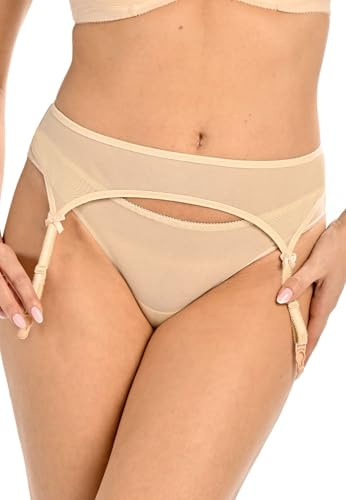 Teyli Strumpfhalter Damen - Strumpfgürtel für Damen aus Mesh - Strapsgürtel im Klassischen Schnitt - Sehen toll aus mit Garter Belt Stockings - Garter Suspender Belt