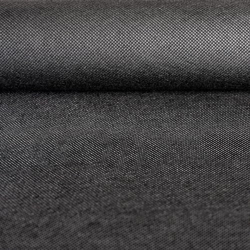 Fabreco Vlies, Vliesstoff, Nähvlies, Spannvlies, Spannstoff – Meterware Polstervlies für Möbel, Breite 160 cm, 1lfm - 120g/m2 Schwarz
