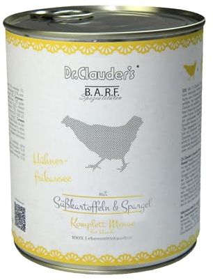 Dr. Clauder's Nassfutter für Hunde | Barffutter | 6 x 800 g | verschiedene Geschmacksrichtungen | (6 x 800 g, Hühnereintopf