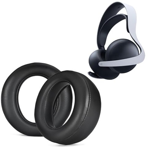 NUCNOK Cuscinetti per Sony Playstation Pulse Elite, Cuscinetti di Ricambio per Auricolari Cuoio Cuscini Compatibile con Pulse Elite PS5 Padiglioni Cuffie in Pelle Proteica e Spugna