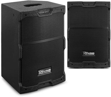 Power Dynamics 2x PDY210A 10-Inch 400W Active PA Speakers | Compact DJ Speaker Set with Class AB Amplifier, DSP Limiter, XLR/RCA Inputs | Ideal for DJs & Live Bands, DJ PA Speaker