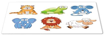 Nimvoya Alfombrilla de mouse muy grande para escritorio, diseño de animales para niños, lindas alfombrillas de ratón de dibujos animados xxl grandes para juegos, 1 paquete, 30 x 80 cm