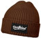 MoonWorks® Herren Beanie mit Patch Strickmütze mit Spruch Dorfkind Aufdruck Lustig Mütze Männer Braun Unisize