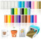 Lot de 28 films adhésifs permanents en vinyle intelligent pour Cricut Joy, Smart Adhesive Vinyle permanent avec film de transfert 14 x 30,5 cm Film traceur autocollant pour bricolage tasses, voiture,