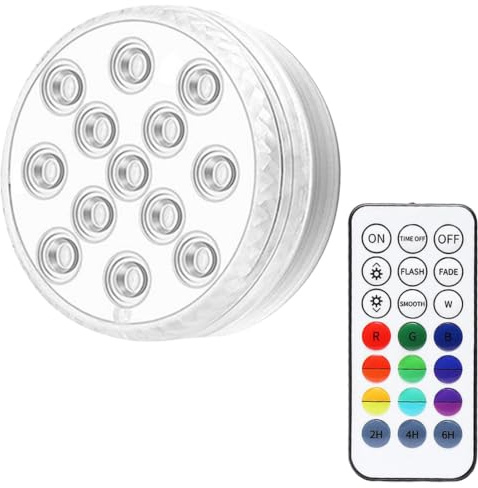 Happyyami 1satz wasserdichte Unterwasserlampe Mit Fernbedienung Farben Magnethalterung Saugnäpfe Für Pool Und Aquarium Für Stimmungsvolle Beleuchtung
