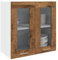 Myheimly Küchen-Wandschrank mit Glastüren Altholz-Optik 60x31x60 cm