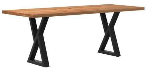 vidaXL Esstisch Hellbraun 200x80x74 cm Massivholz Eiche Rechteckig, Küchentisch, Restauranttisch, Tisch Restaurant, Esszimmertisch, Bistrotisch