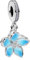 PHCLASY Blue Blossom Charm Kompatibel für Armbänder Halsketten und europäische Schlange für Frauen Muttertag Schmuck Geschenk