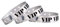wristco Holografische Silber VIP Kunststoff Armbänder 500 Count Holographic Silver