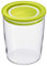 Rotho Cristallo runde Vorratsdose 0,7l mit Deckel und Dichtung, Kunststoff (SAN) BPA-frei, transparent/grün, 0,7l (11,0 x 11,0 x 11,8 cm)