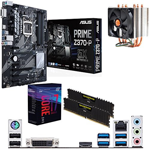 Components4All Intel Coffee Lake Core i7 8700K 4.8GHz Overclocked CPU, ASUS Prime Z370-P Motherboard, 16GB 3000MHz Corsair DDR4 RAM & ThermalTake Contac21 Cooler Pre-Built Bundle
