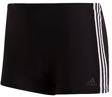 Adidas Fitness 3 Stripes Swim Boxer, Swimwear Uomo, Black/White, 4