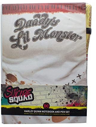 Paladone 5055964727451 Suicide Squad Set Notizbuch mit Stift Baseballschläger 2-teilig, Hardcover, gebunden, liniert, mit Leseband