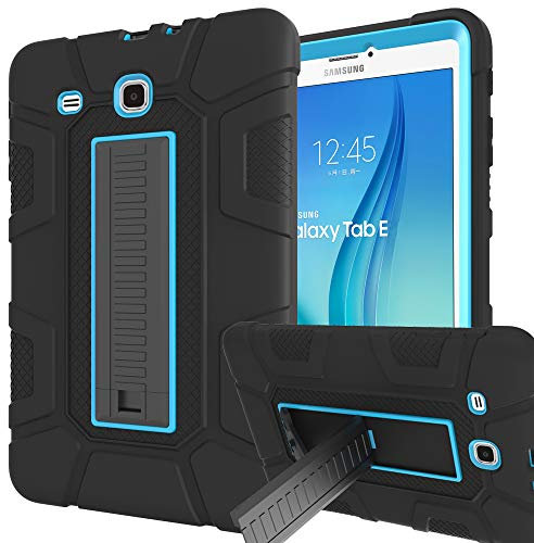 Sanhezhong Case for Samsung Galaxy Tab E 9.6, Three Layer Hybrid Rugged Heavy Duty Shockproof Anti-Slip Case Full Body Protection Cover for Tab E Nook 9.6 inch(SM-T560)