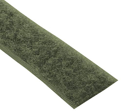 KLEBESHOP24 KLETTBAND ZUM NÄHEN | HAKENBAND ODER FLAUSCHBAND | Farbe, Breite & Länge wählbar/Flauschband, 20 mm x 8 m, olivgrün