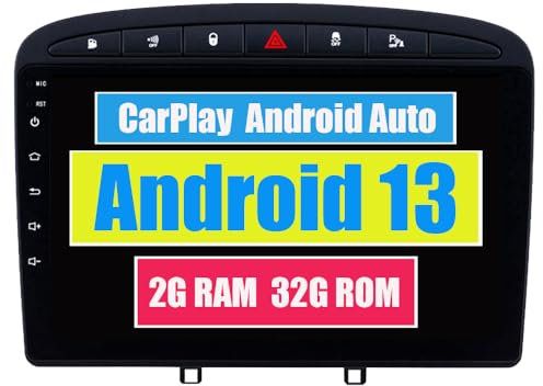 RoverOne Radio del Coche para Peugeot 408 para Peugeot 308 308SW 2010-2016 con Android Navegación GPS Pantalla Táctil Estéreo Multimedia Bluetooth WiFi USB Mirror Link