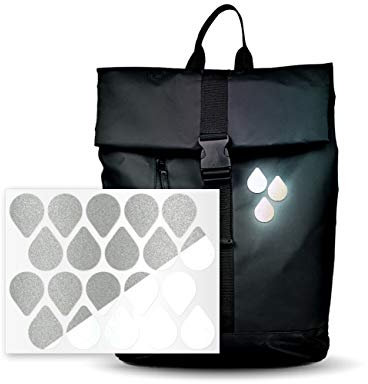 reflexsticker in metallic-matt Edition– versch. Motive und Farben – selbstklebende Reflektoren-Aufkleber – Bogenmaß M (10,5 x 8 cm) - für Textilien, Kleidung, Ranzen, Helme etc. (Motiv #14, silber)