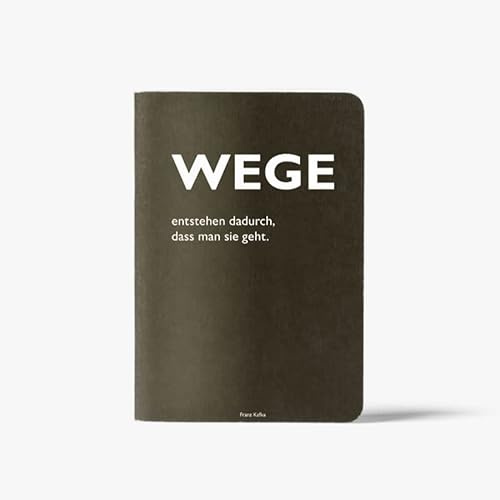 Heft A5 kariert, Wege entstehen dadurch, dass man sie geht. (Franz Kafka)