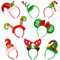 Whaline Christmas Headbands 8Pcs Xmas Tree Reindeer Antler Mickey Elf Head Hat Toppers Flexible Red Green Holiday hair Hoops for Christmas Holiday Party Photo Booth Favors