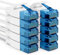 deleyCON 10x 2m CAT6 Cavo Piatto Cavo di Rete 1000 Mbit Gigabit LAN - Cat 6 RJ45 Cavo Ethernet Cavo Patch Cavo di Installazione Sottile Piatto - per Internet Interruttore Router Modem - Bianco