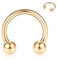 hengkaixuan 16G G23 Titan Hufeisen Septum Ring 8mm Innengewinde Nasenringe Creolen 3mm Gold Helix Daith Knorpel Tragus Ohrringe Augenbrauen Körper Piercing Schmuck