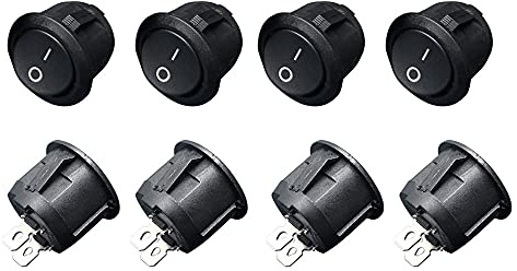 8 Pcs Solder SPST ON/Off Mini Boat Rocker Switch Toggle SPST Switch Small Switch Button for Switch Buttons