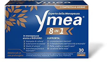 Ymea 8 In 1 Integratore Alimentare Esperto Della Menopausa, Ideale Contro Gli 8 Disturbi Più Comuni Della Menopausa, Supporta Il Metabolismo E La Salute Delle Ossa, 30 Compresse