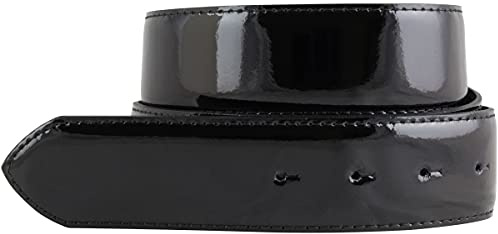 BELTINGER Wechselgürtel aus Lack-Leder ohne Schnalle 4 cm | Glänzender Ledergürtel 40mm für Damen | Eleganter Gürtel
