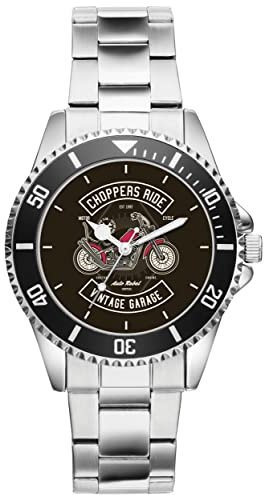 KIESENBERG Herrenuhr Chopper Cruiser Motorrad Biker Retro Fan Armbanduhr Geschenk Analog Quartz Metallband Uhr 21252