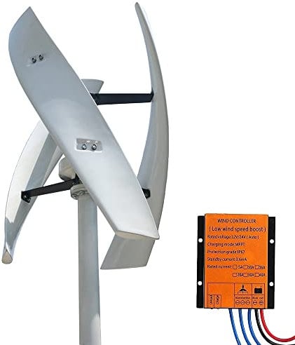 800W Vertical Windkraftanlage Helix-Magnetschwebachse Achse Windturbinengenerator Wind Turbine,12V 24V 48V Wind Generator mit Laderegler für den Garten im Freien