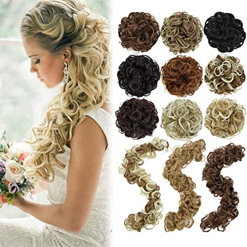 YAMEL Messy Bun Hair Piece Long Scrunchy DIY Wrap Around Touseld Updo Hair Extension 12