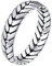 Silvora Damen Ring S925 Silber Weizen Design Fingerring 5mm breit Dünner Weizen Ehering Verlobungsring Trauring Memoire Ring in Silber Ringgröße 67（21.4） für Damen Frauen Herren Männer
