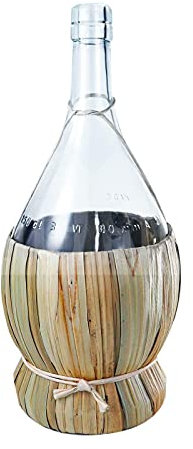 La zappa Glasflasche mit Strohbeschichtung zur Konservierung von Spirituosen und Spirituosen (100 ml)
