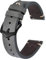 BISONSTRAP Uhrenarmband für Herren, Handgefertigte Stiche Leder Armband, Schnellverschluss, 22mm, Grau mit Schwarzer Schnalle